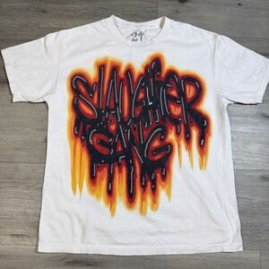 21 Savage Slaughter Gang It's All A Blur Tour Tee Shirt Men's L White‎ Graphic